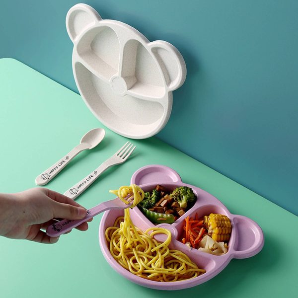 Plastic children's compartment dinner plate - Image 4