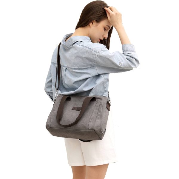 Women canvas cross-body bag Ladies Satchel for Daily Use - Image 5