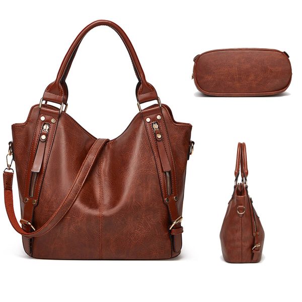 PU Leather Large Purse Tote Bag for Women - Image 6