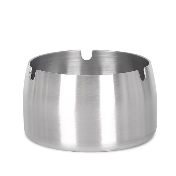 Windproof Stainless Steel Ashtray for Household Outdoors