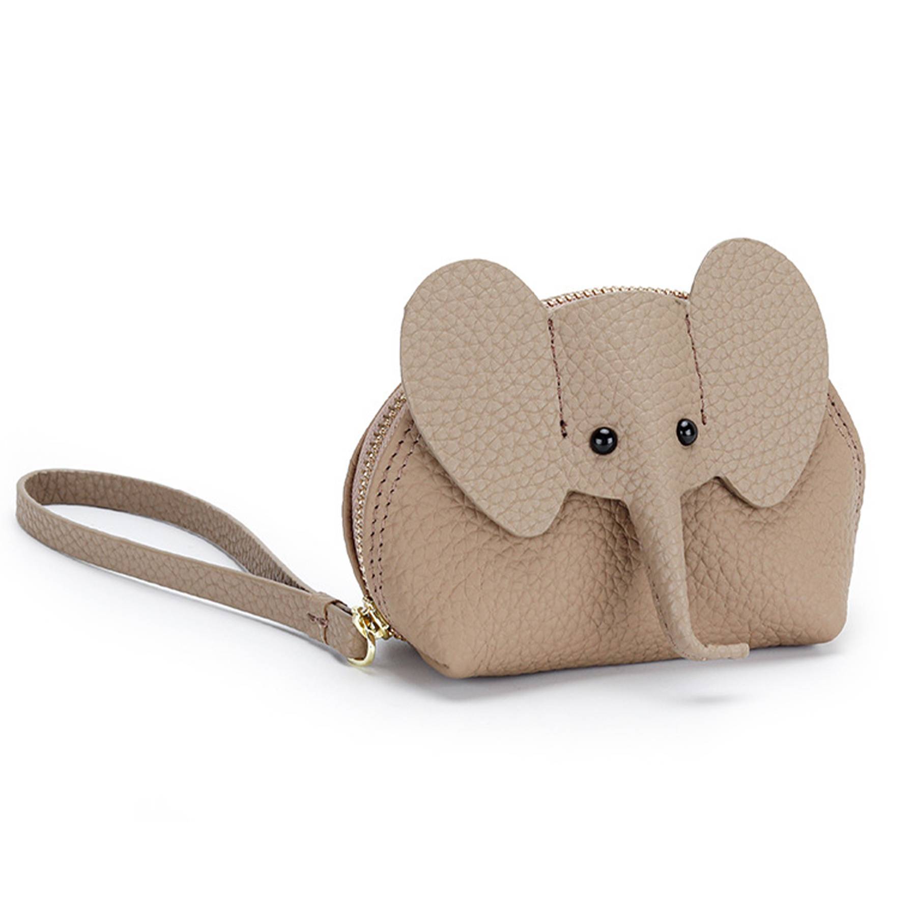 Genuine Leather Cartoon Elephant Mini Coin Purse Wallet - Image 4