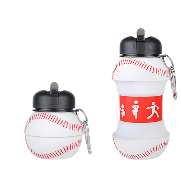 19oz Portable Foldable Silicone Sports Water Bottle For Kids - Image 2