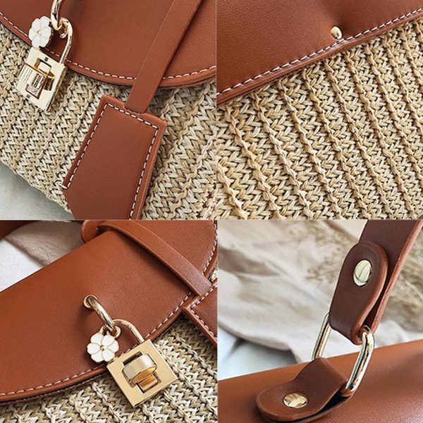 Jute/Burlap Straw Fashion Rattan Shoulder Cross-body bag - Image 6