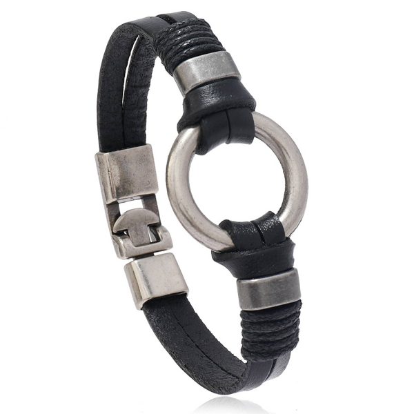 PU Simple and versatile multi-layered braided bracelet
