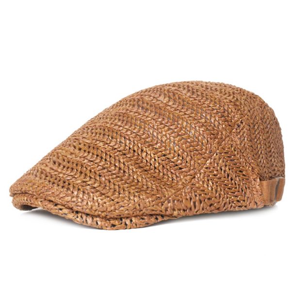 Men Flat Cap Breathable Summer Newsboy Hat - Image 2