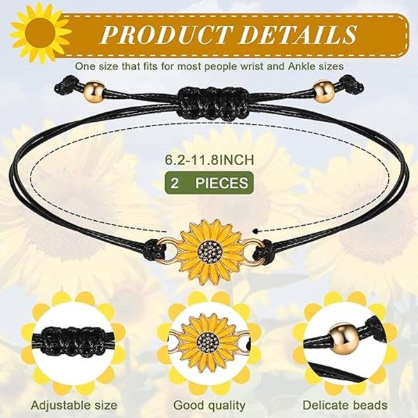 Handmade Sunflower Bracelets - Image 2