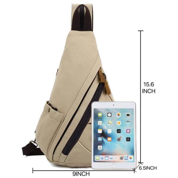 Canvas Small Crossbody Backpack Casual Daypack for Men Women - Image 7