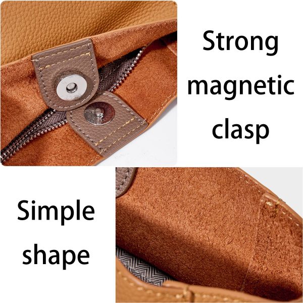 Genuine Leather Cross-body shoulder bucket bag for women - Image 4