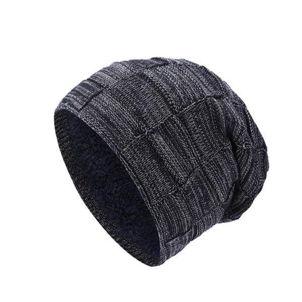 Men Lined Knit Warm Thick Binie Hat - Image 4