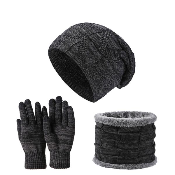 Winter Beanie Hat Scarf and Touch Screen Gloves Set - Image 2