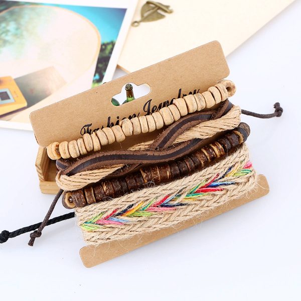 Jute Hand-woven vintage multi-layered bracelet - Image 4