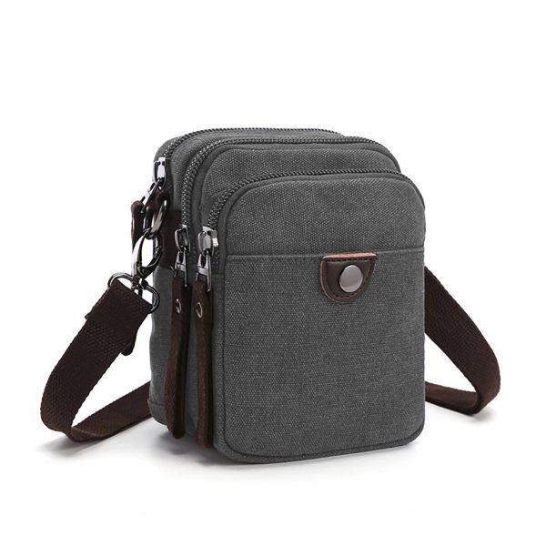 Canvas Crossbody Bag w/ Detachable Shoulder Strap - Image 2