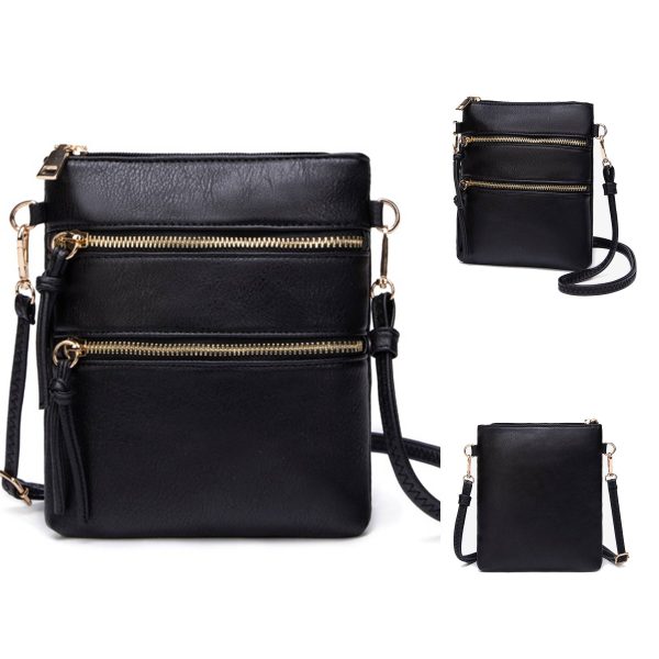 PU Leather Smal Multi Pocket Crossbody Bags - Image 4