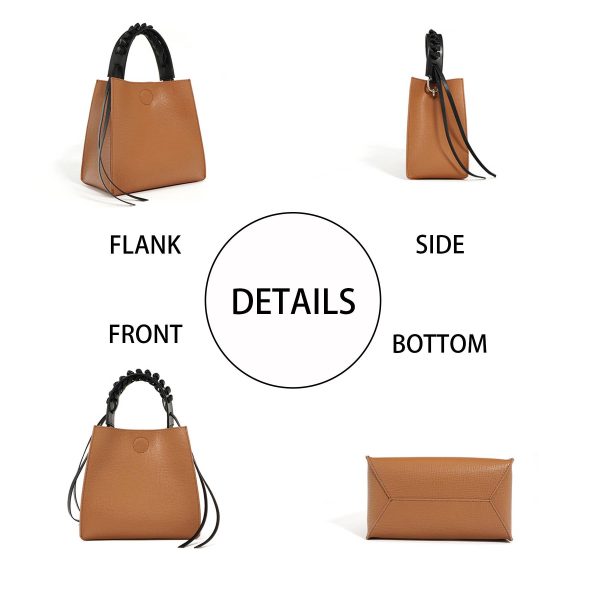 Genuine Leather Vintage hand-held cross-body tote bag - Image 7