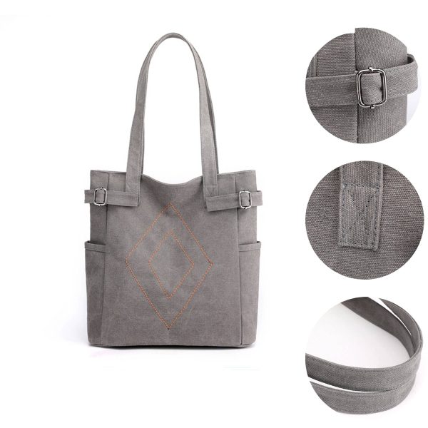 Large Capacity Canvas Shoulder Tote Bag for women - Image 7