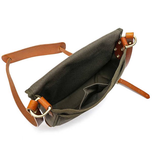Retro oil wax canvas bag - Image 3