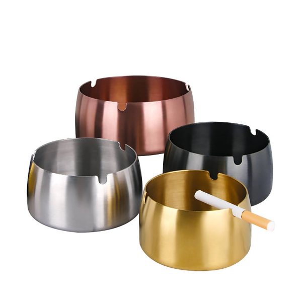 Windproof Stainless Steel Ashtray for Household Outdoors - Image 6