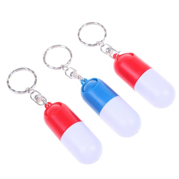 Portable Mini Pill Box Keychain