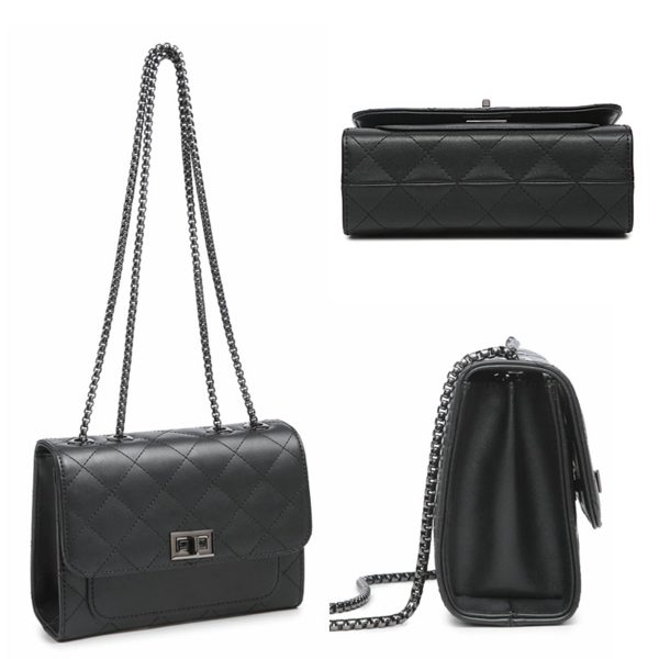 Genuine Leather Quilted Shoulder Crossbody Bags for Women - Image 3