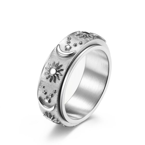 Rotatable Stainless Steel Anxiety Relief Ring - Image 2