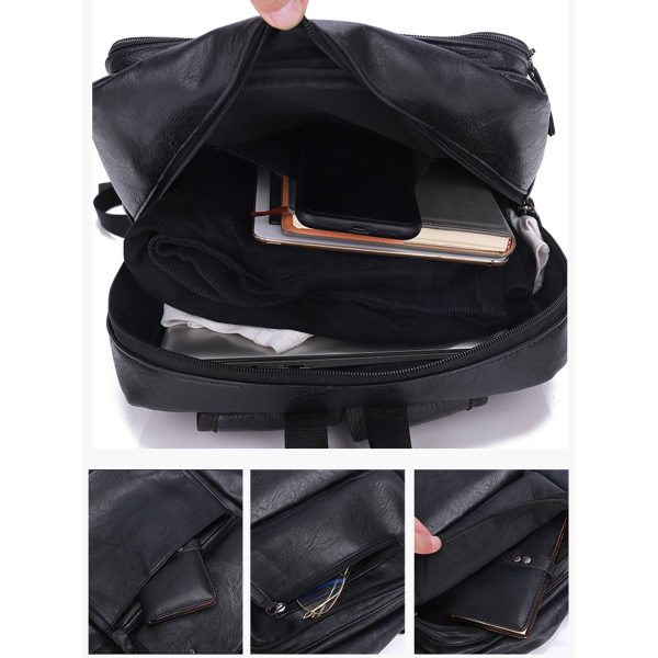 PU Fashion Travel Waterproof Laptop Bag - Image 4