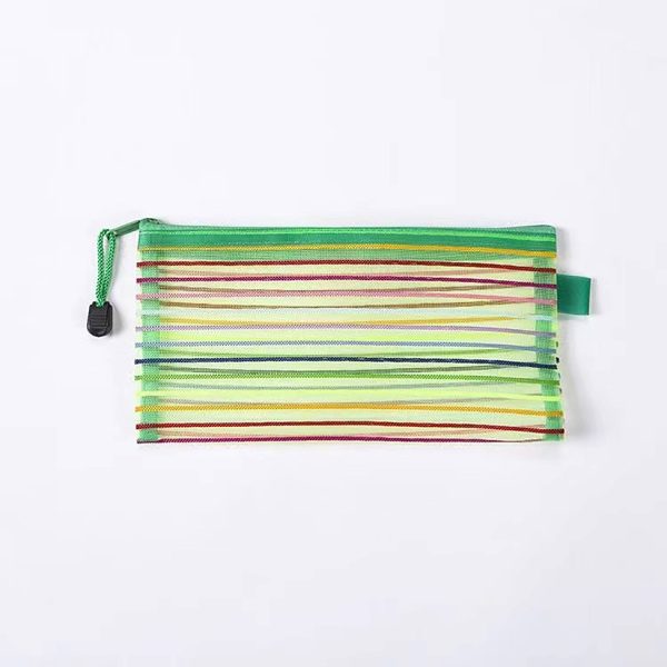 Multicolor Mesh Stationery Storage Bag for Students - Image 2
