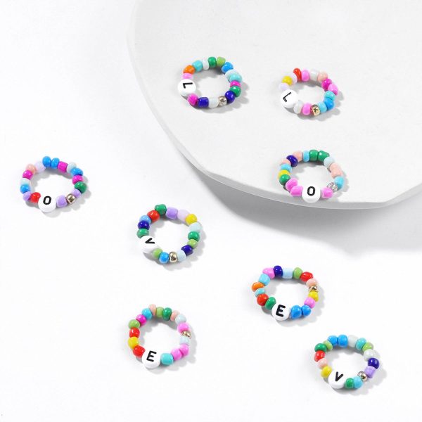 Plastic Stylish stretch beaded rings - Image 3