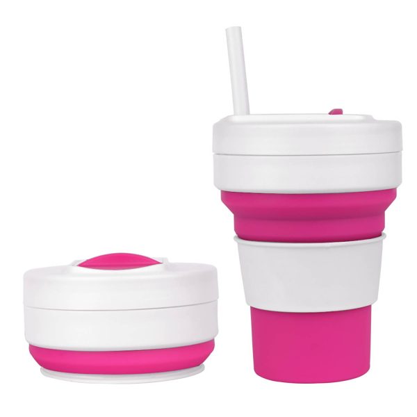11 Oz Folding Travel Mug W/ Straw - Image 8