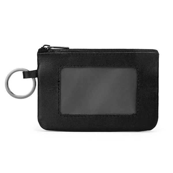 Genuine Leather Vintage multi-functional zippered coin purse - Image 2