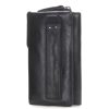 Genuine Leather Key Holder Wallet Men Coffee Black