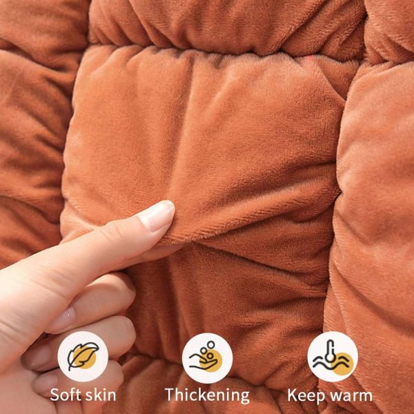 Non-Slip Soft Warm Velvet Cushioned Chair Seat Pad - Image 6