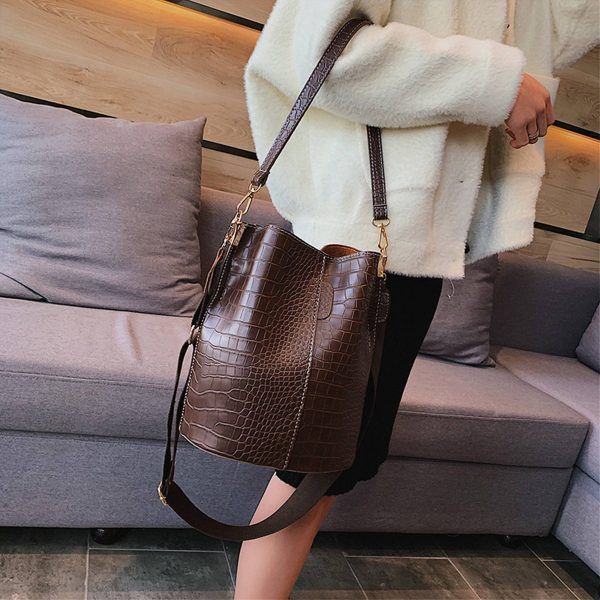 PU Bucket Bag And Crossbody Shoulder Handbags - Image 8