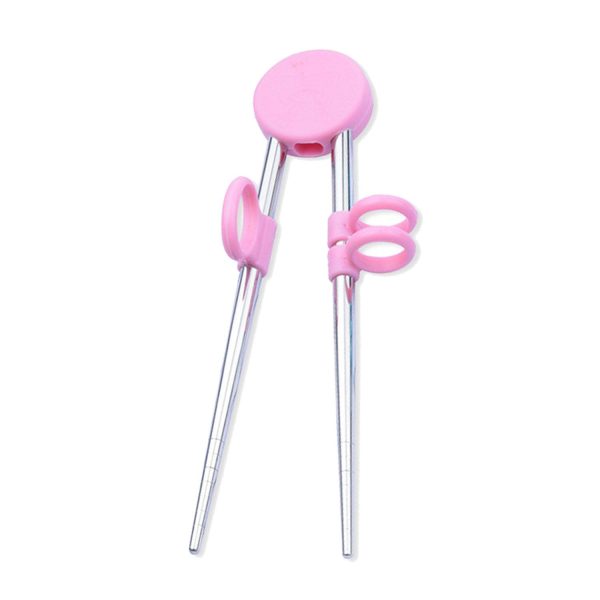 Stainless Steel Silicone Children Training Chopsticks
