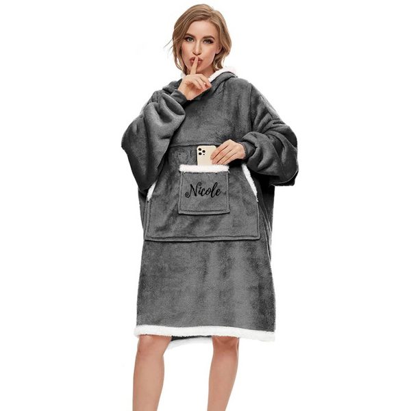 Oversized Microfiber Wearable Blanket
