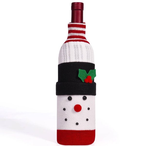Cute Christmas Sweater Wine Bottle Cover - Image 3