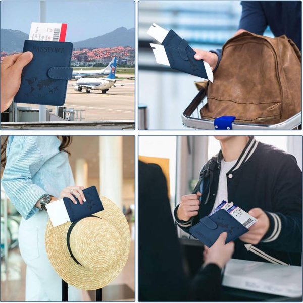Rfid Anti-Theft Pu Leather Stylish Travel Passport Holder - Image 9