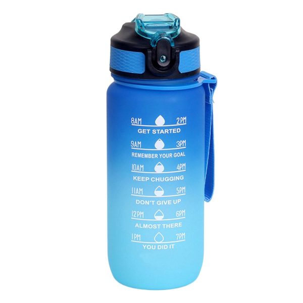 20oz Gradient Plastic Sports Bottle Lockable Straw Lid