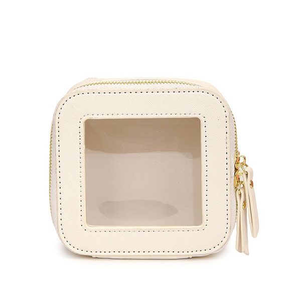 Compact Waterproof Transparent Pu Makeup Bag - Image 2