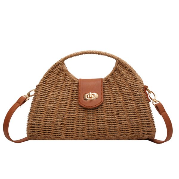 Straw Crossbody Bag for Women - Image 2