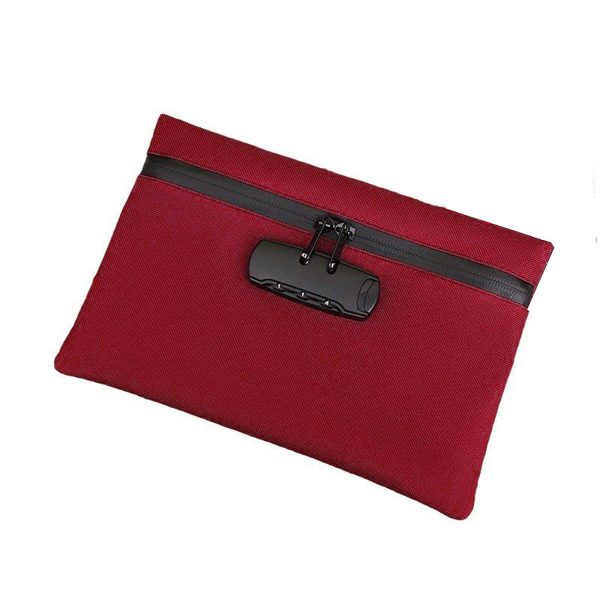 Waterproof Oxford Fabric File Bag W/ Combination Lock
