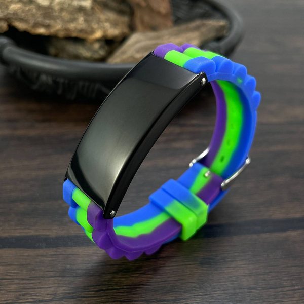 Silicone stainless steel multi-color bracelet - Image 4