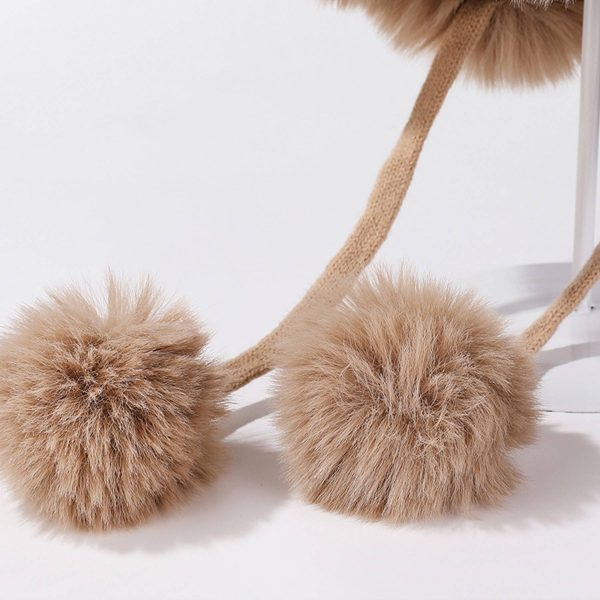 Women winter cover ear antler knit hat - Image 8