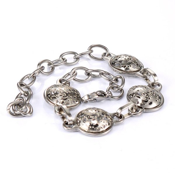 Stainless Steel Snowflake openwork bracelet for women - Image 2
