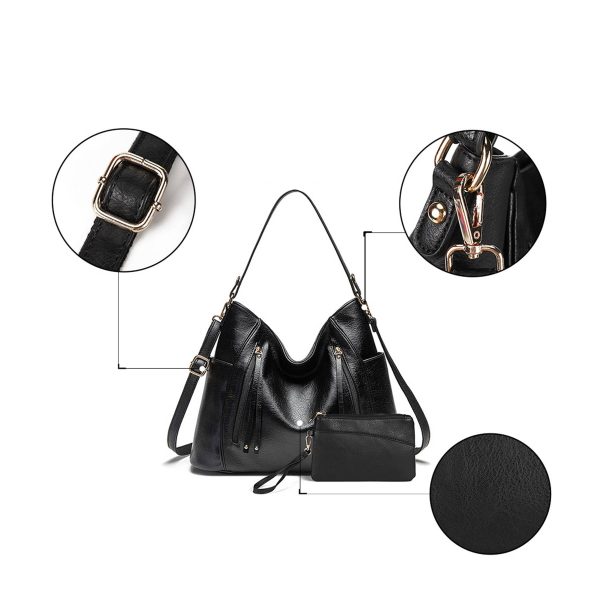 PU lapsting Hobo Bags for Women Handbags Purse Ladies - Image 4