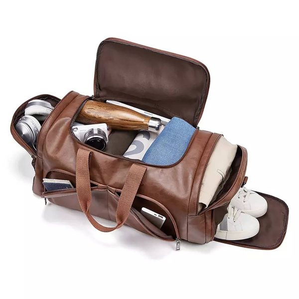 Men'S Waterproof Pu Shoulder Bag W/ Multi Compartments - Image 7