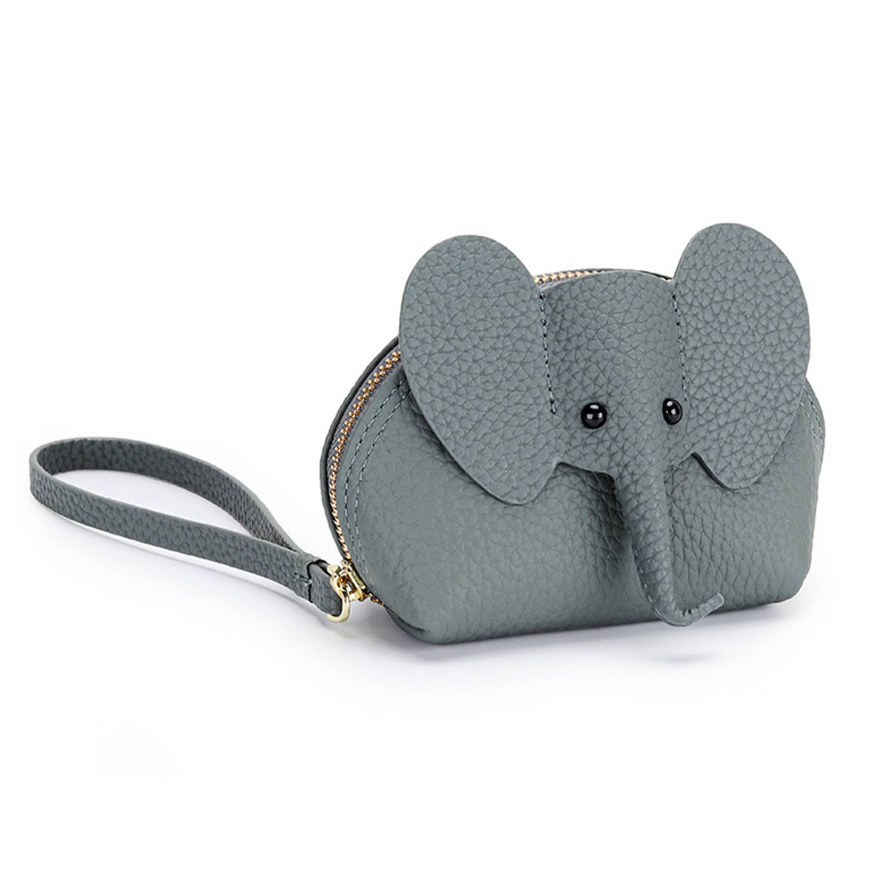 Genuine Leather Cartoon Elephant Mini Coin Purse Wallet