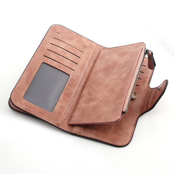 Women'S Large Capacity Magnetic Button Pu Leather Wallet - Image 7