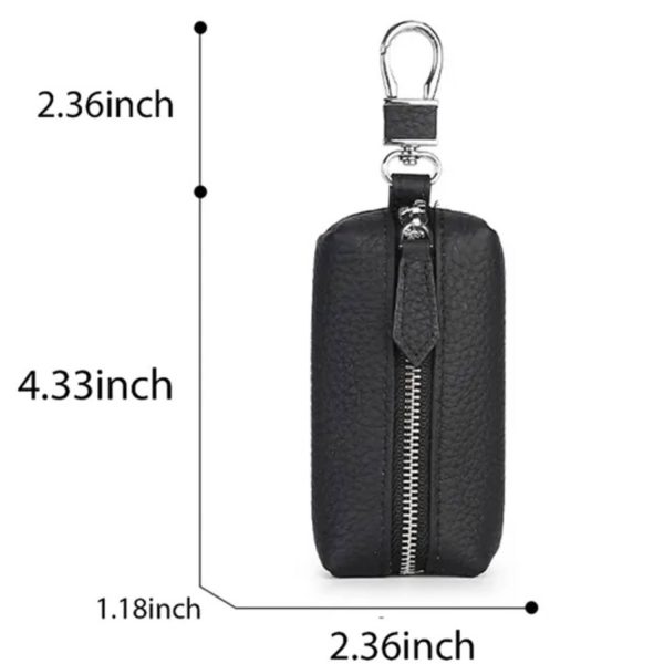 Genuine Leather Car Key Holder with Clip - Image 9
