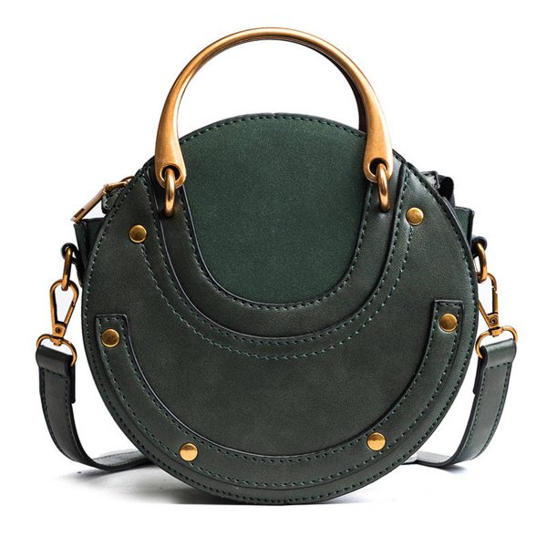 Pu Vintage round Frosted Cross-body bag - Image 3