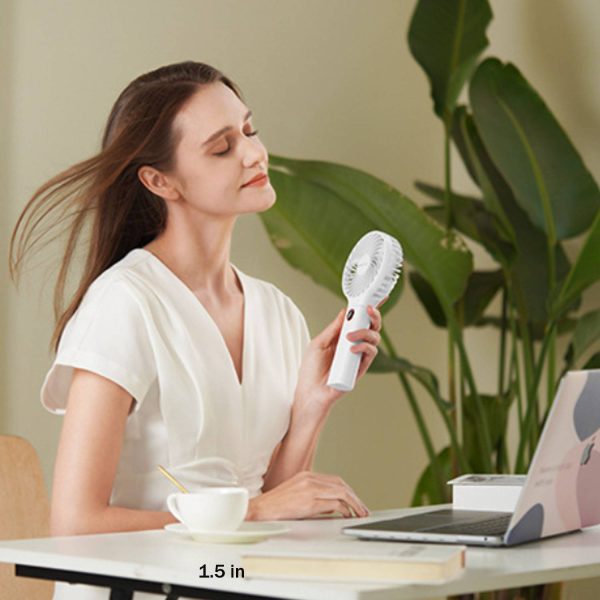 Compact Foldable 6-Speed Handheld Fan LED Display - Image 6